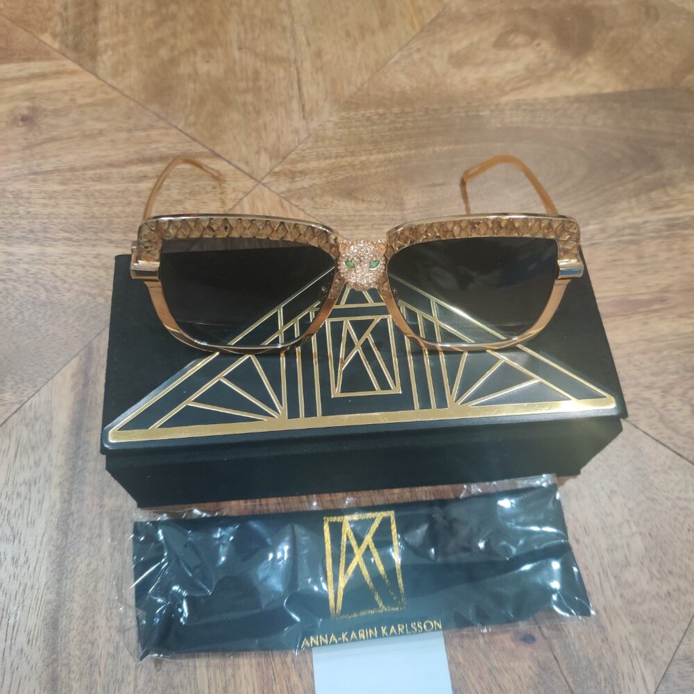Anna-Karin Karlsson panther sunglasses New $3200.00